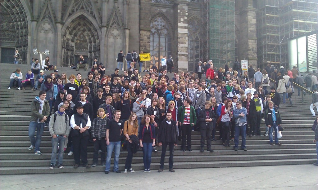 #twoeln Gruppenfoto auf der Domtreppe