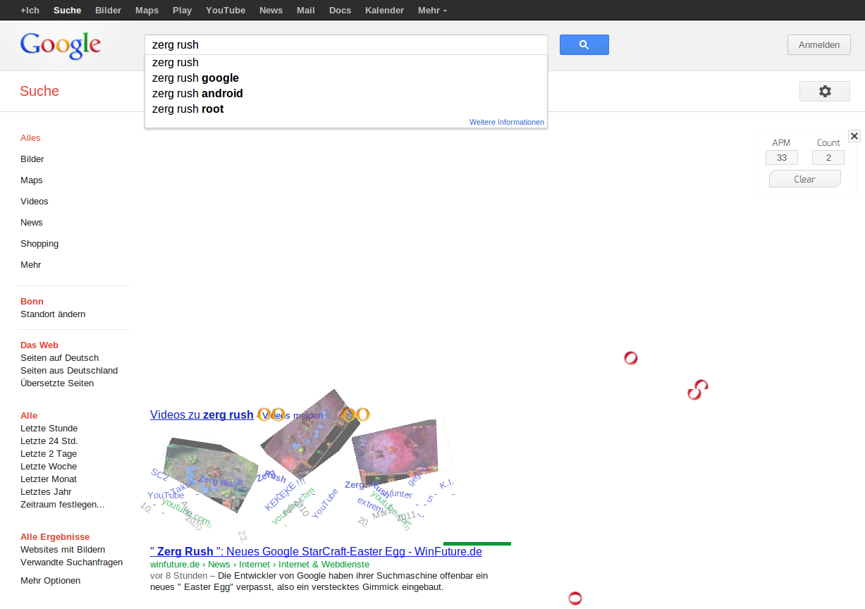 Google Zerg Rush (Easter Egg) » mySHA.de